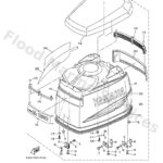 Genuine Yamaha 61A4261050NA - Top cowling assy - Supplied by Flood Marine
