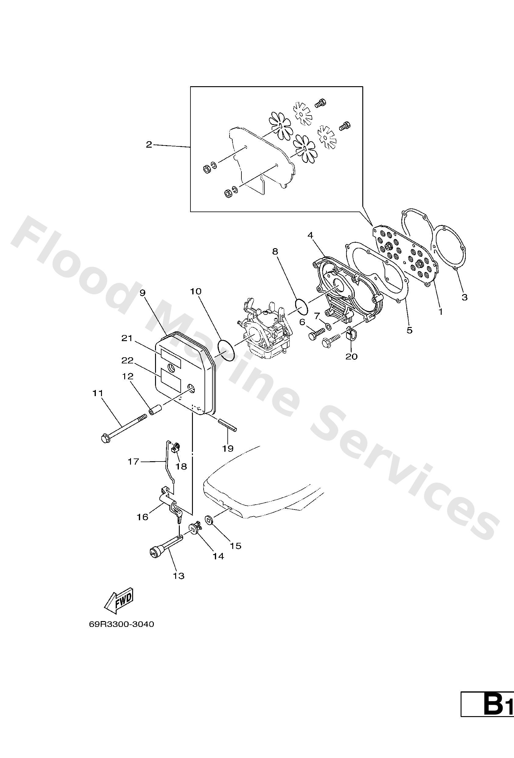 Yamaha 61N144400000 Silencer assy, intake