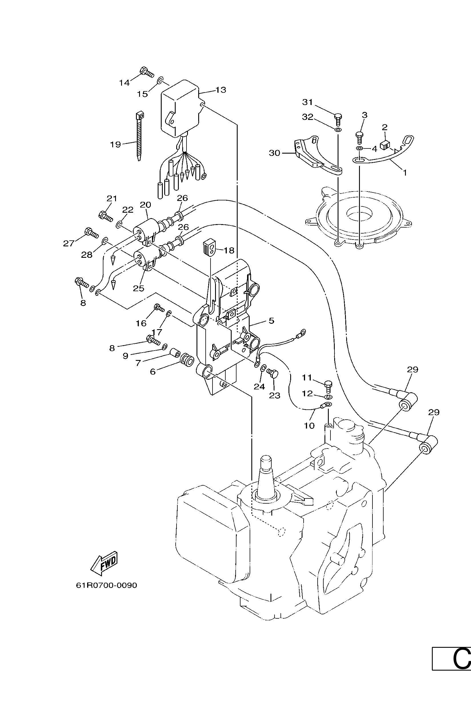 Yamaha 61N855401100 C.d.i. unit assy
