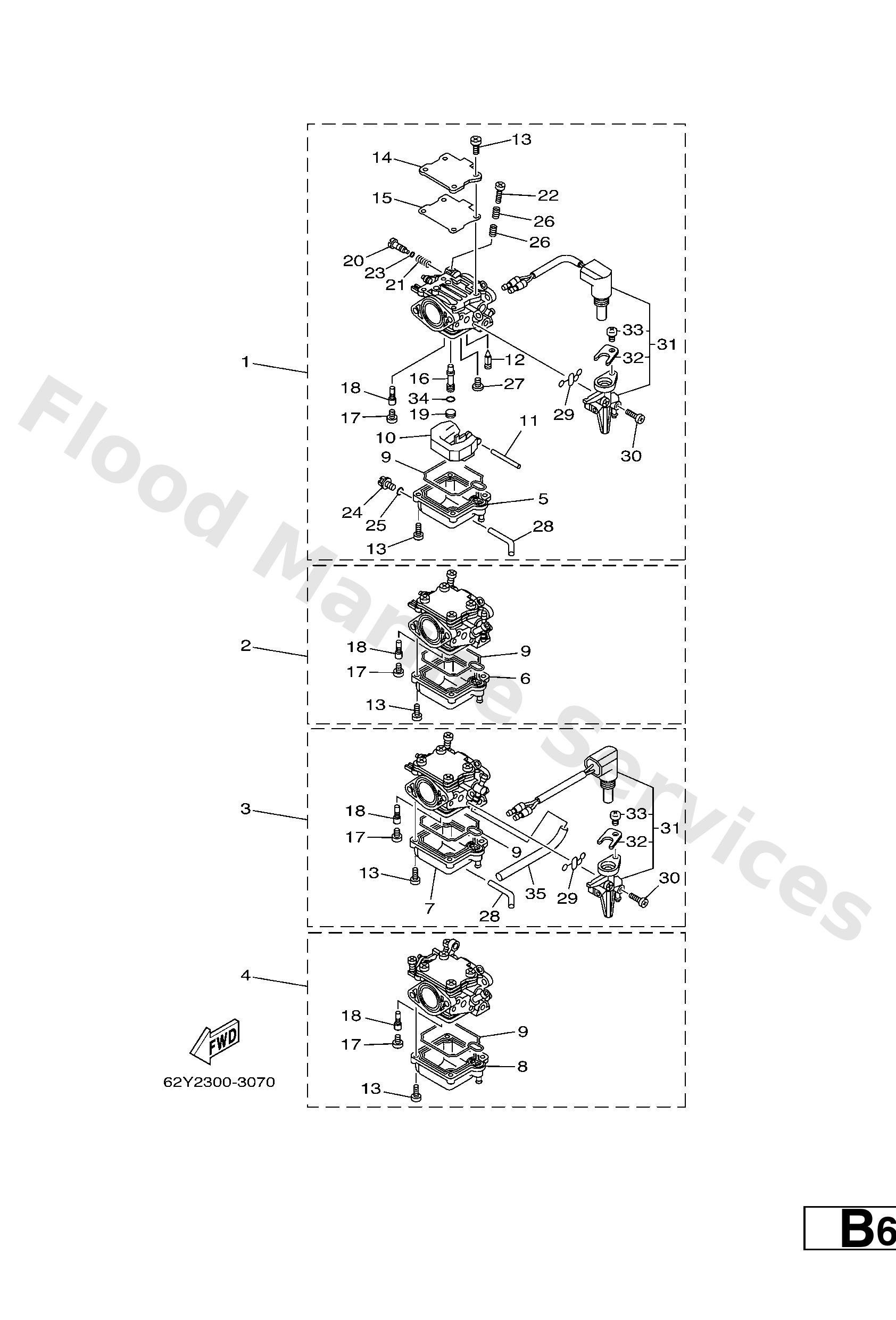 Yamaha 62Y149023000 Carburetor assy 2