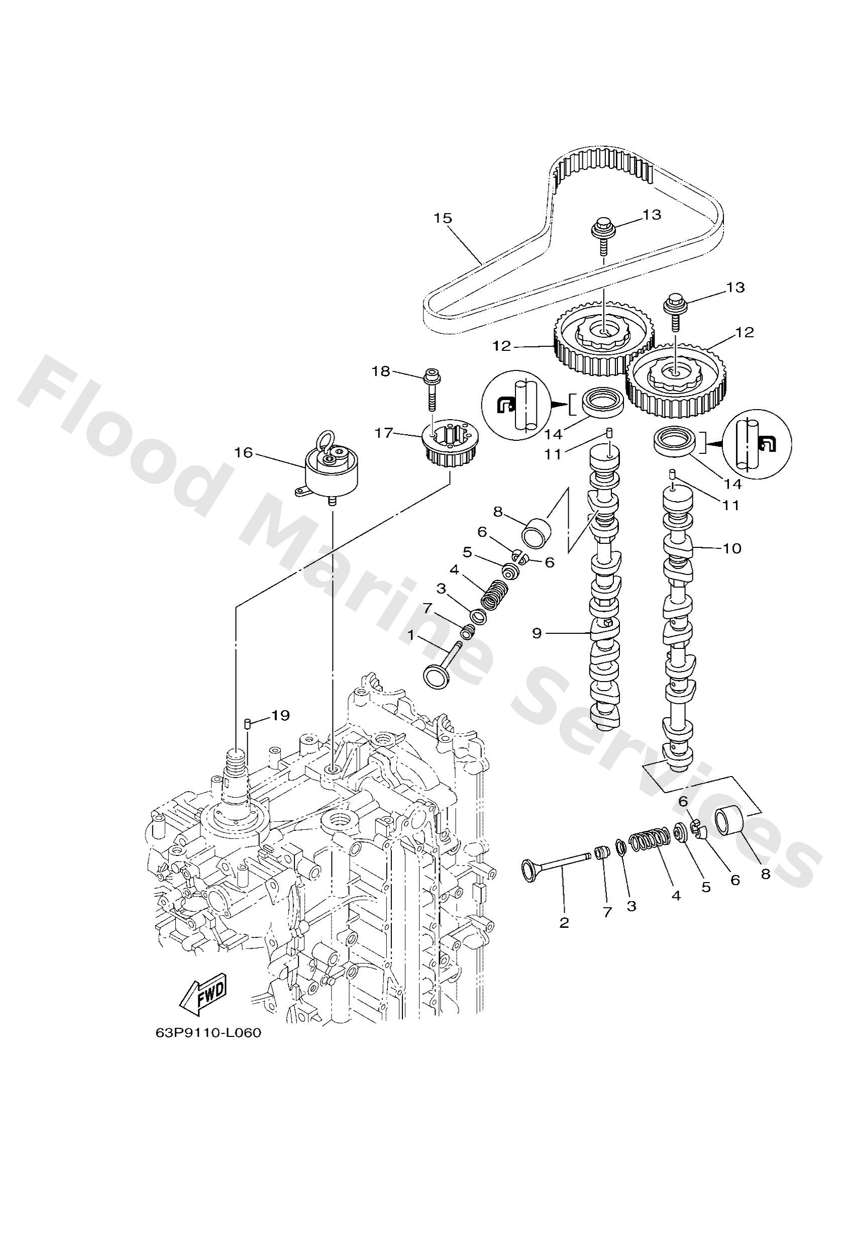Yamaha 63P115360100 Gear, drive