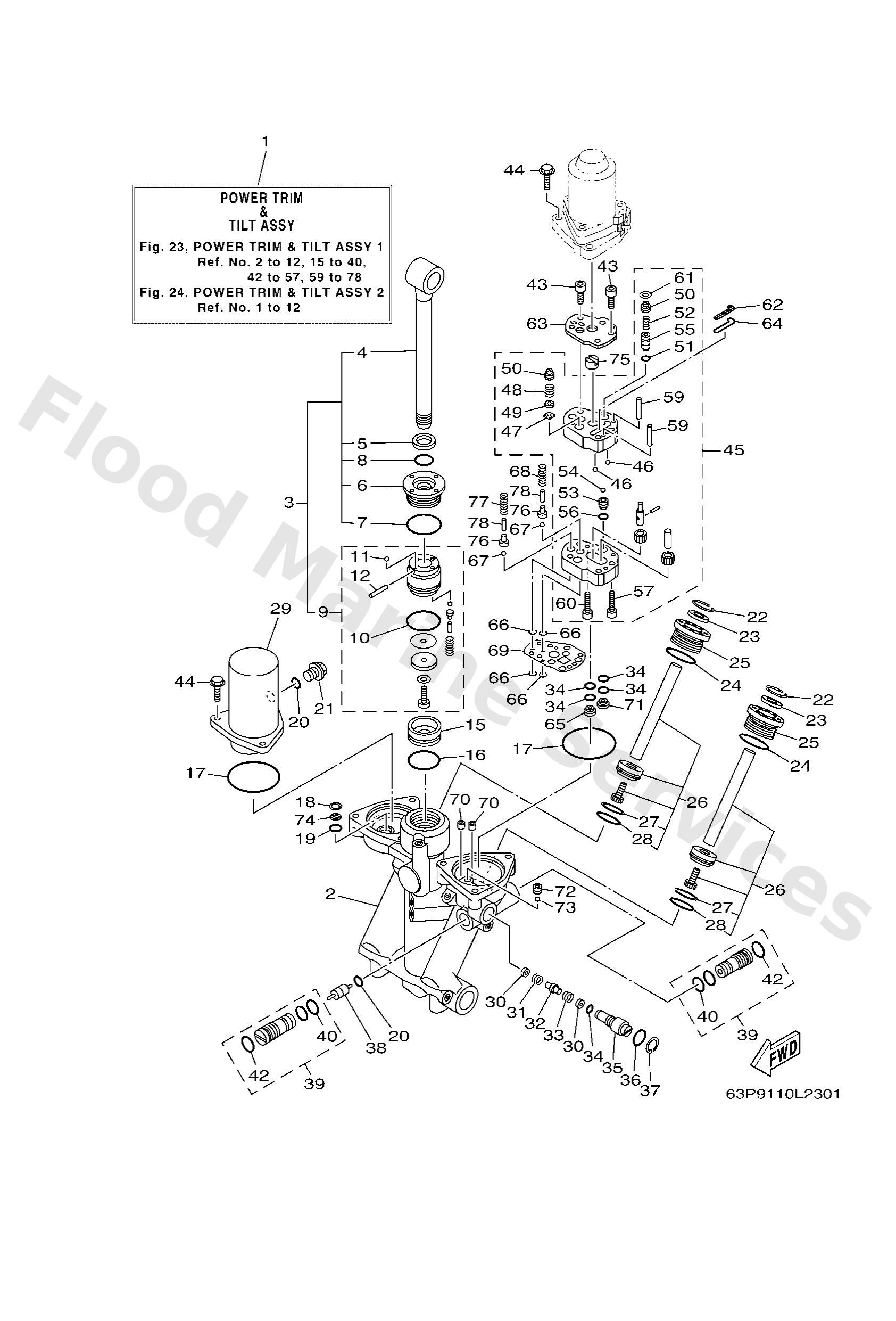 Yamaha 63P438301000 Gear pump assy