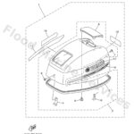 Genuine Yamaha 63V4261A0000 - Top cowling w/o graphics - Supplied by Flood Marine