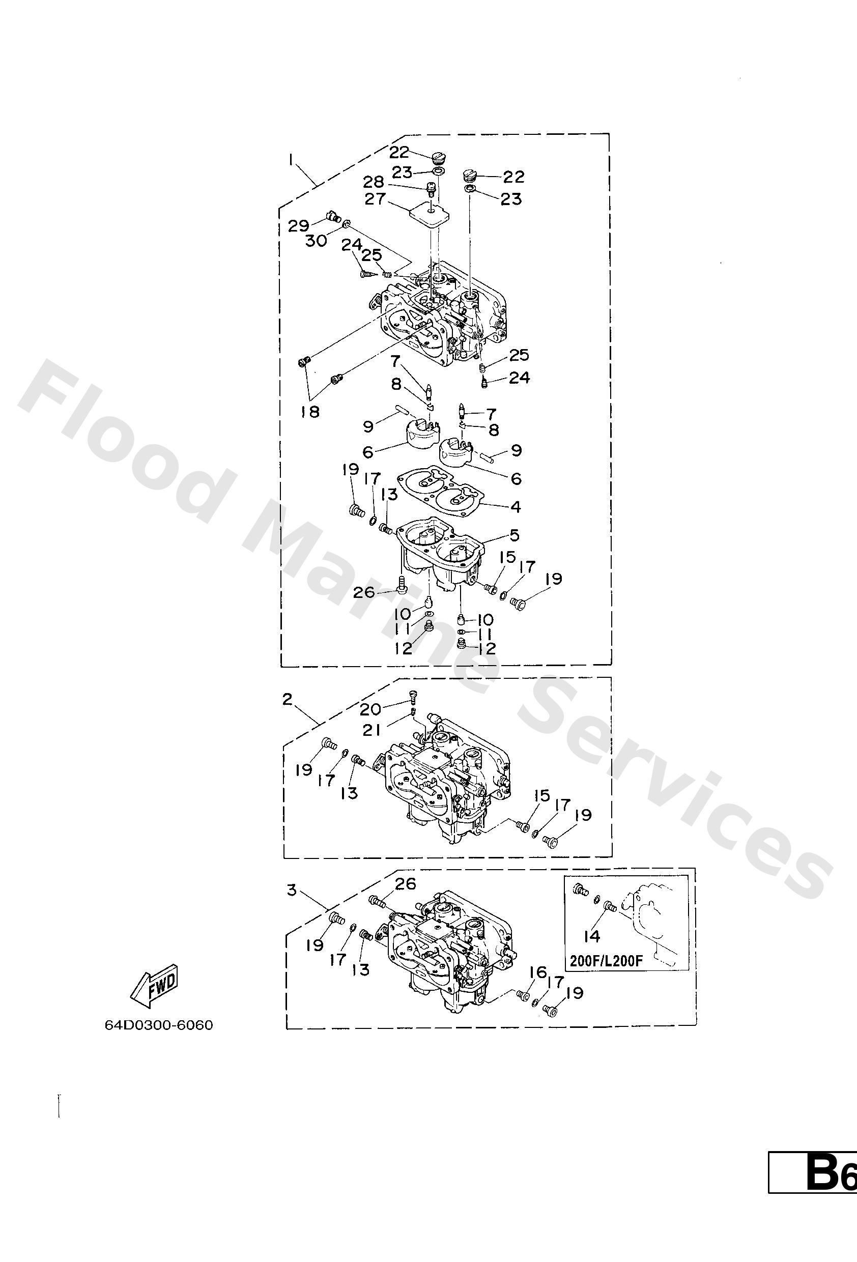 Yamaha 64C143020100 Carburetor assy 2