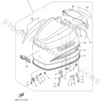 Genuine Yamaha 64D42610504D - Top cowling assy - Supplied by Flood Marine