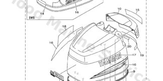 Genuine Yamaha Top cowling Assembly