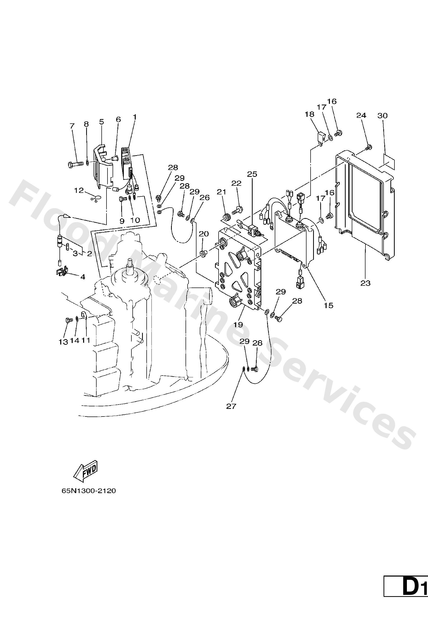 Yamaha 64E855400100 C.d.i. unit assy