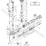 Genuine Yamaha 64F45300028D - Lower unit assy - Supplied by Flood Marine