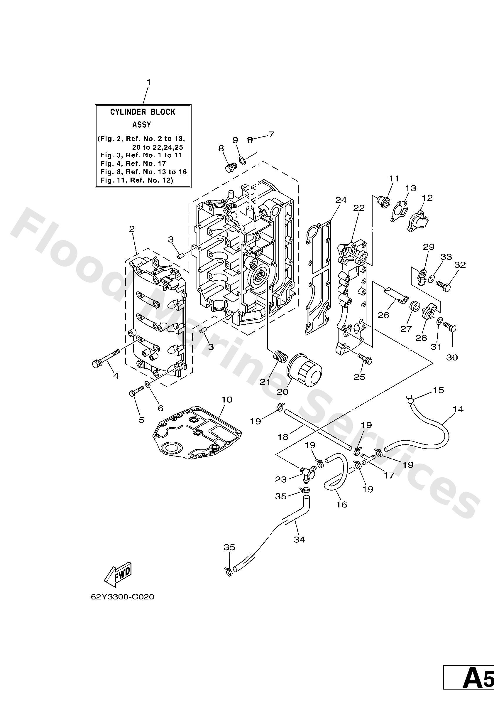 Yamaha 64J15100001S Crankcase assy