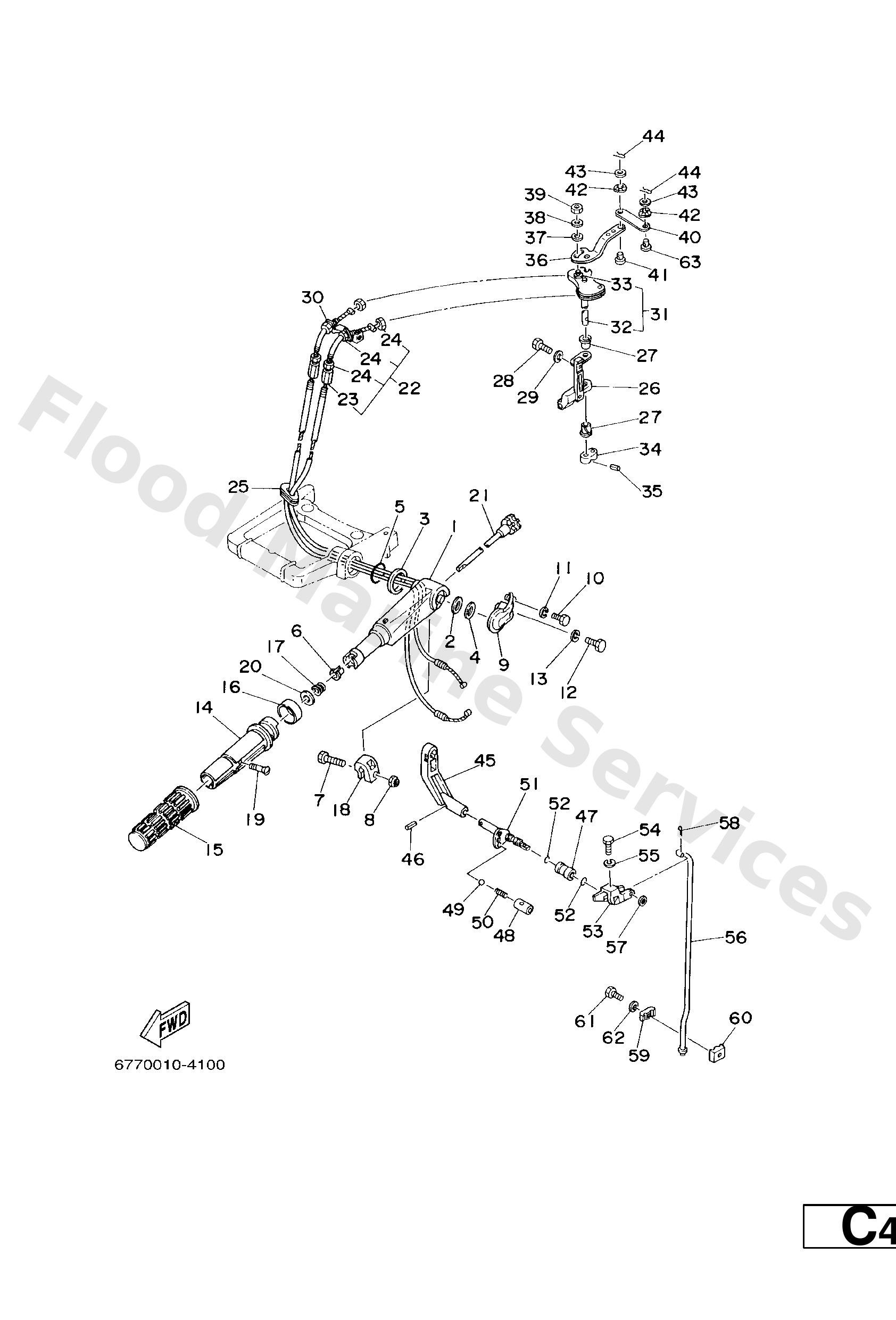 Yamaha 65544111024D Handle, gear shift