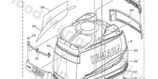 Genuine Yamaha Top cowling Assembly