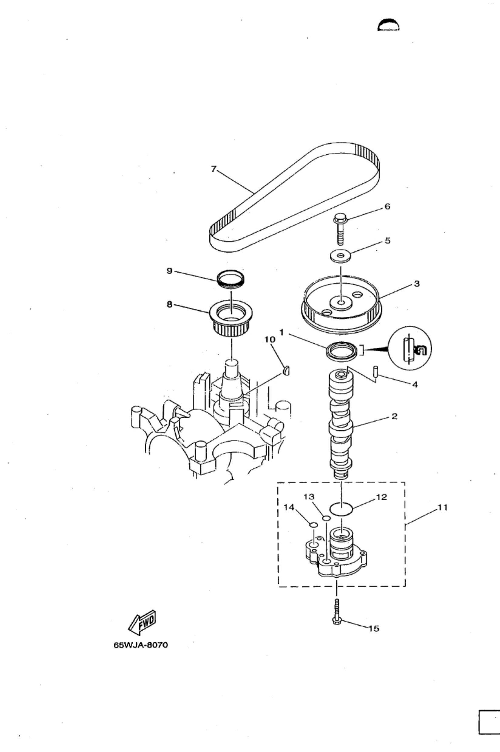 Yamaha 65W115370000 Gear, driven
