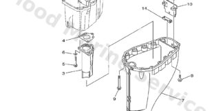 Genuine Yamaha Cover, upper casing