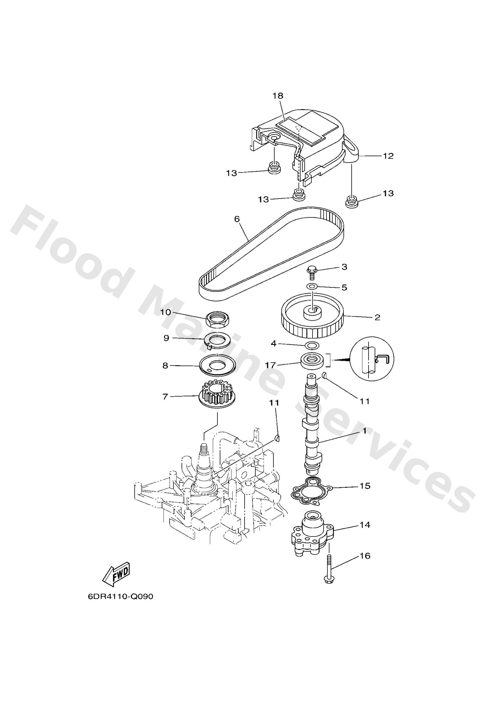 Yamaha 66M115370100 Gear, driven