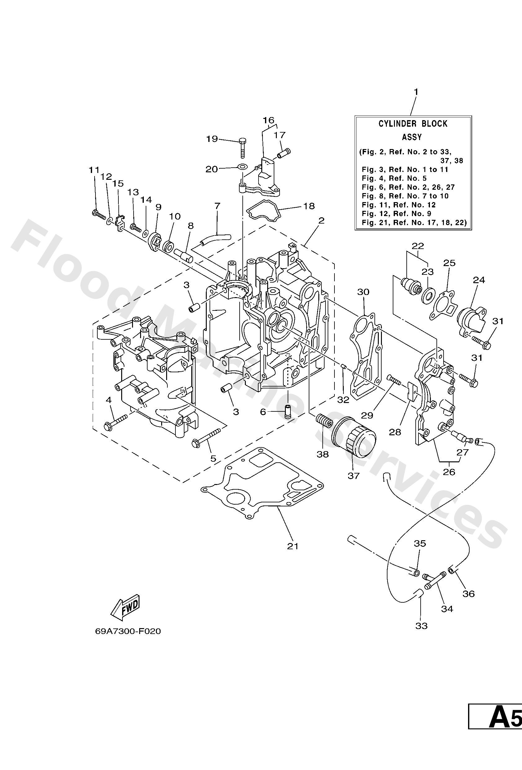 Yamaha 66M15100031S Crankcase assy