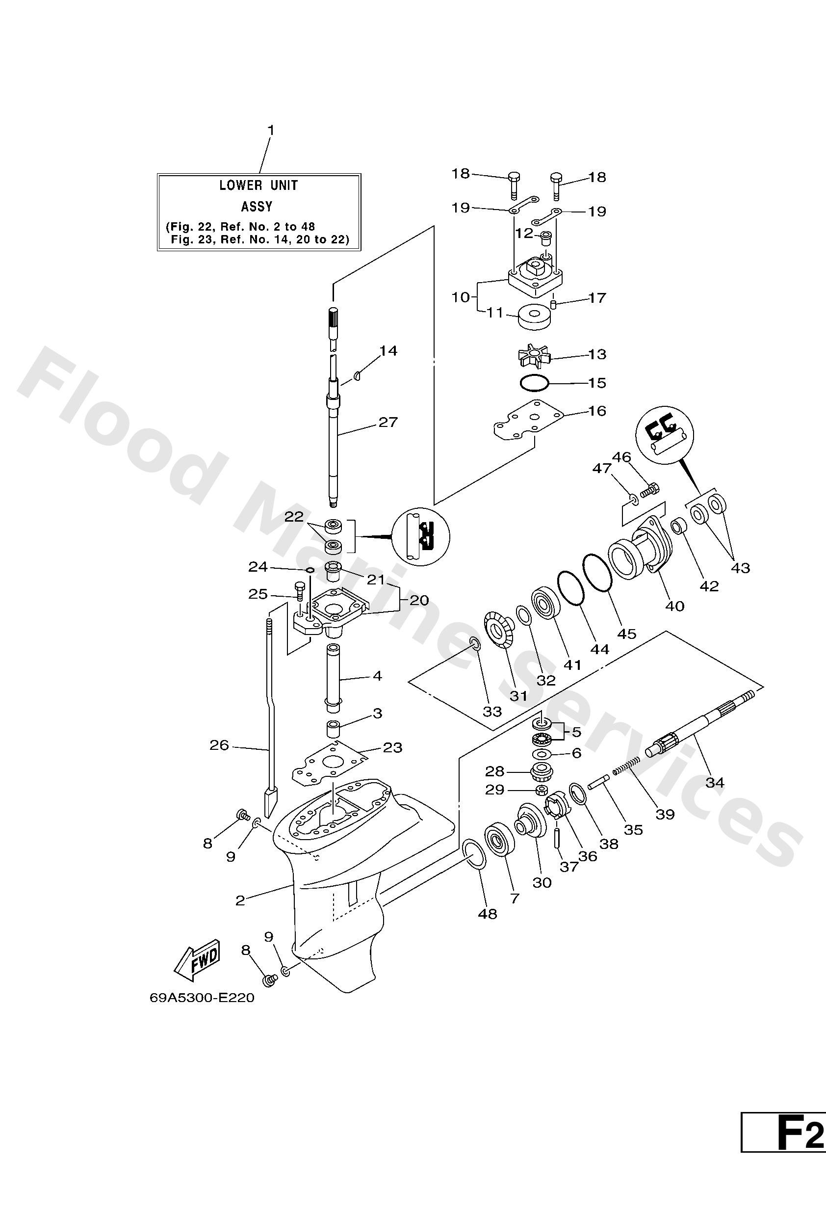 Yamaha 66M45311014D Casing, lower