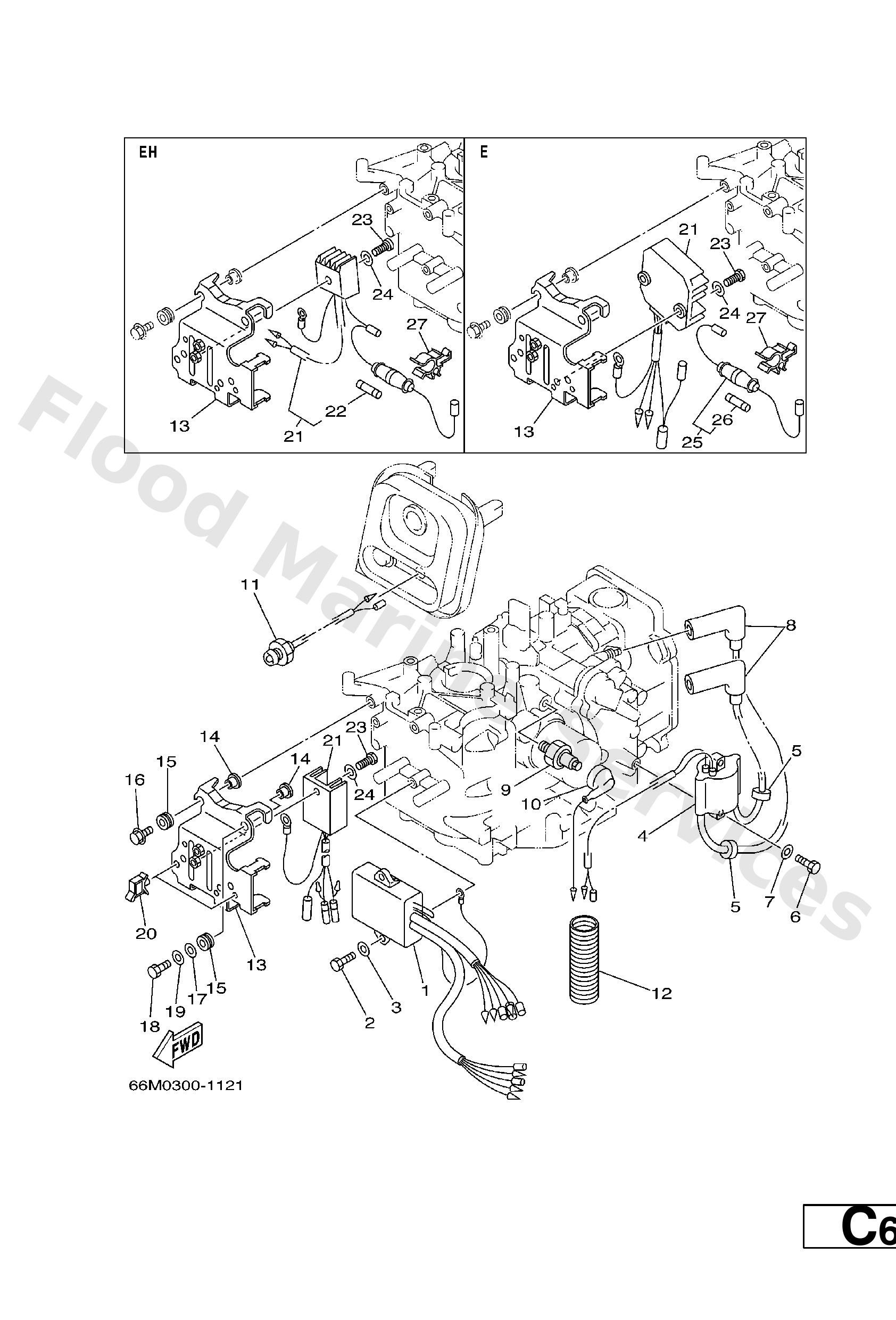 Yamaha 66M855401000 C.d.i. unit assy