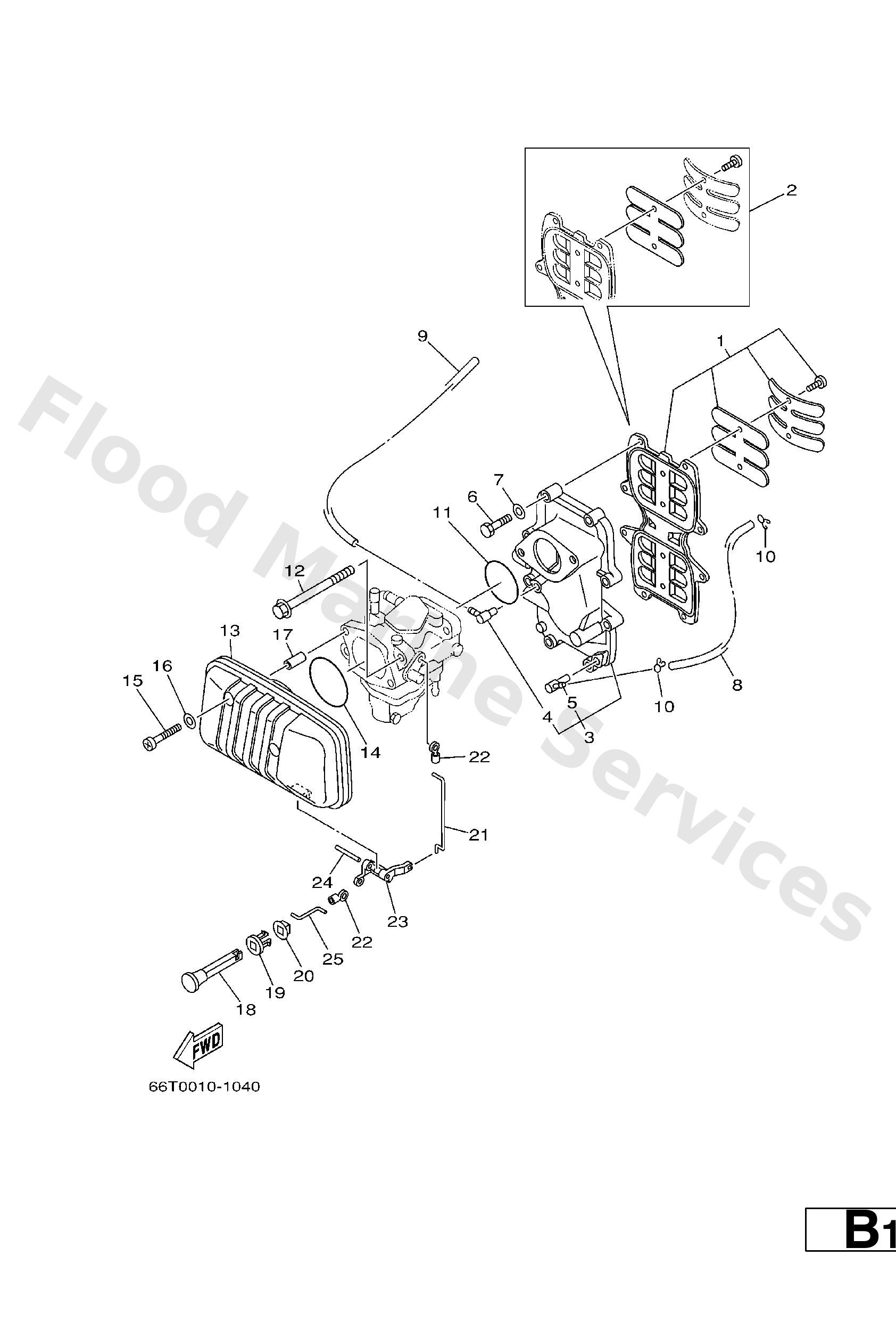Yamaha 66T144400000 Silencer assy, intake