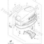 Genuine Yamaha 66T4261A0000 - Top cowling w/o graphics - Supplied by Flood Marine