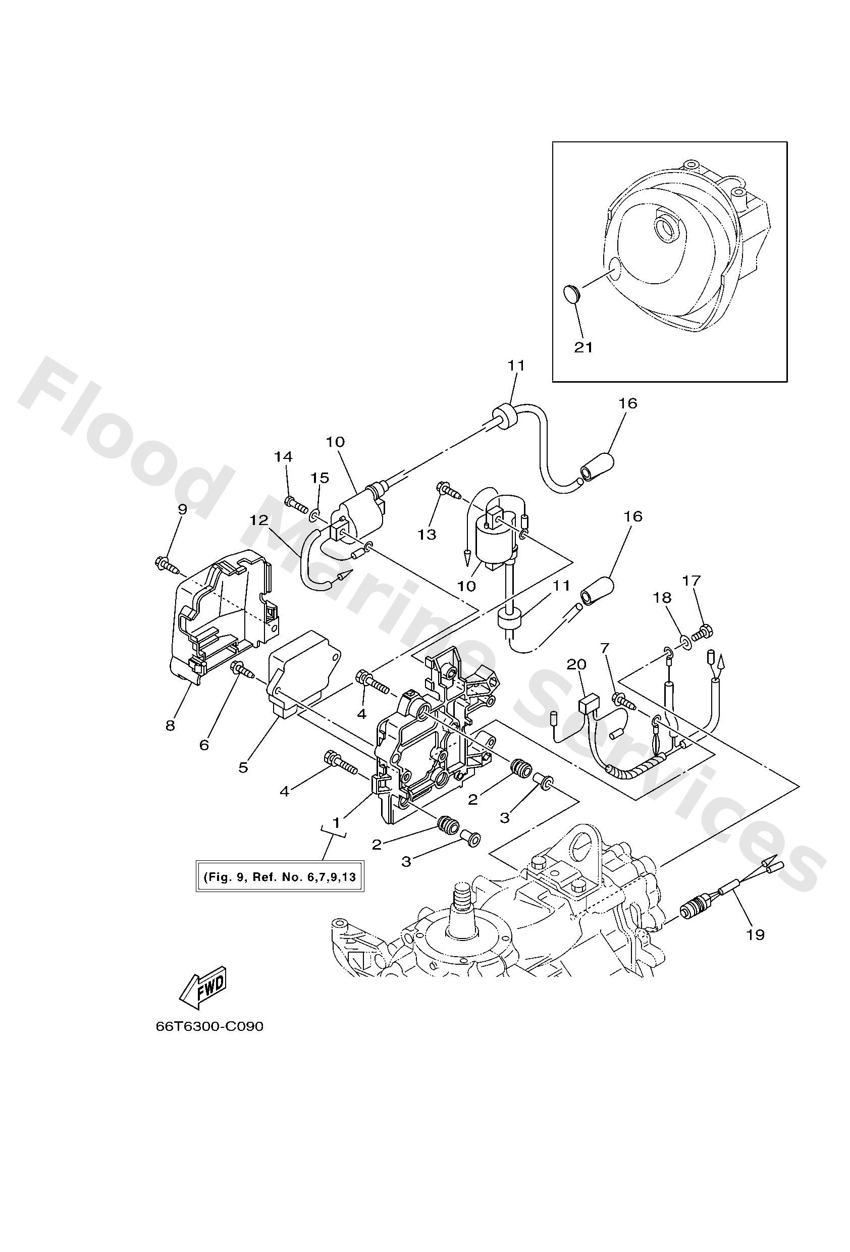 Yamaha 66T855400100 C.d.i. unit assy