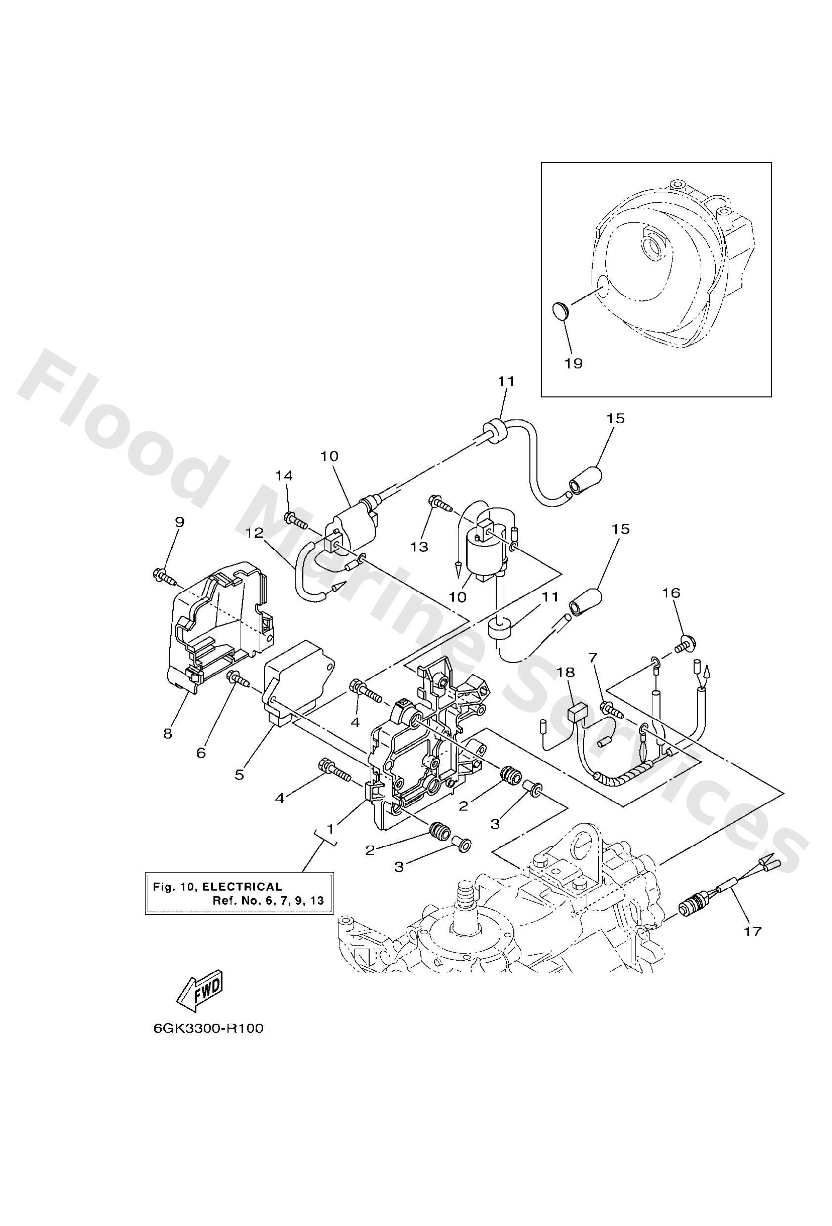 Yamaha 66T855400200 C.d.i. unit assy
