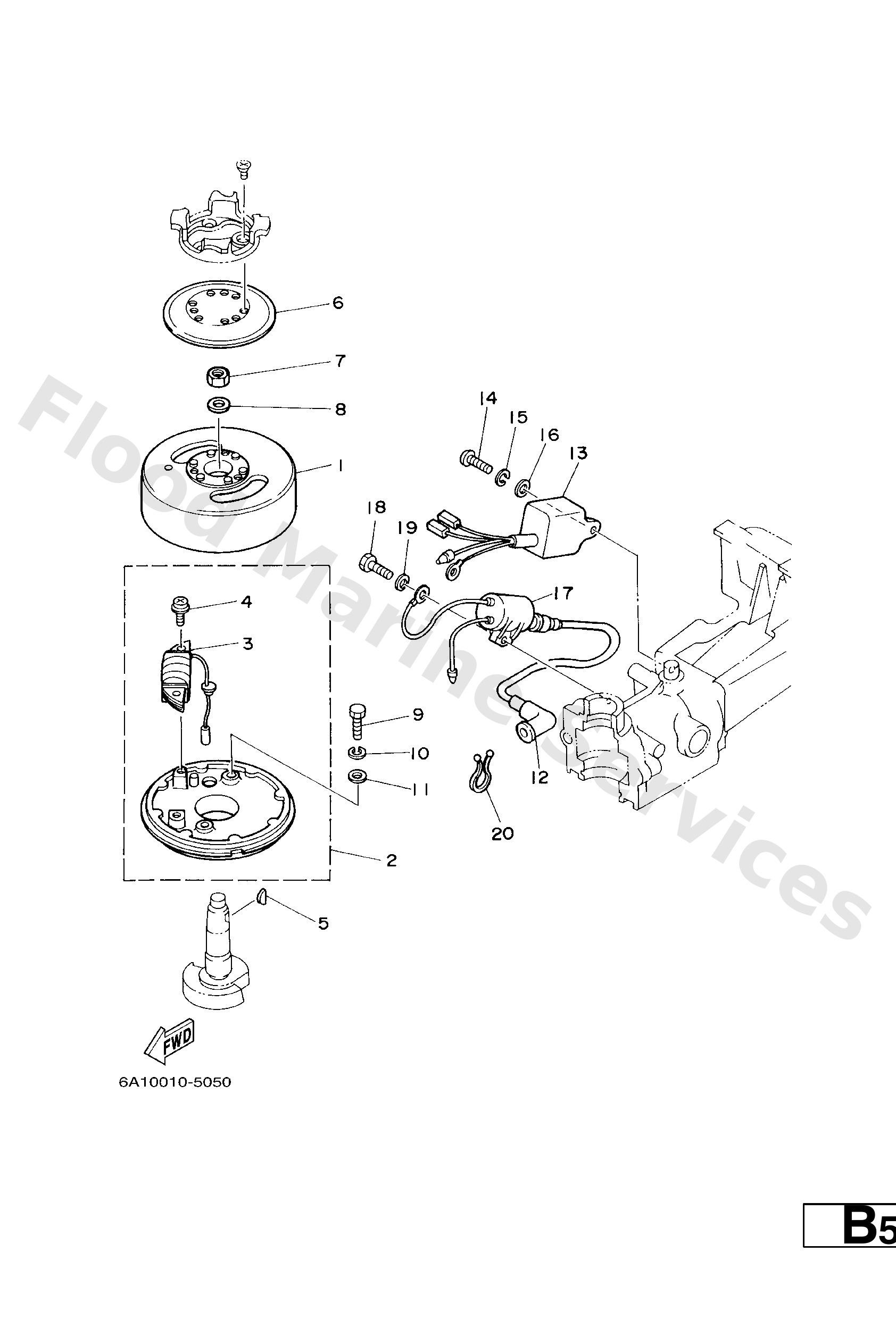 Yamaha 6A1855400100 C.d.i. unit assy