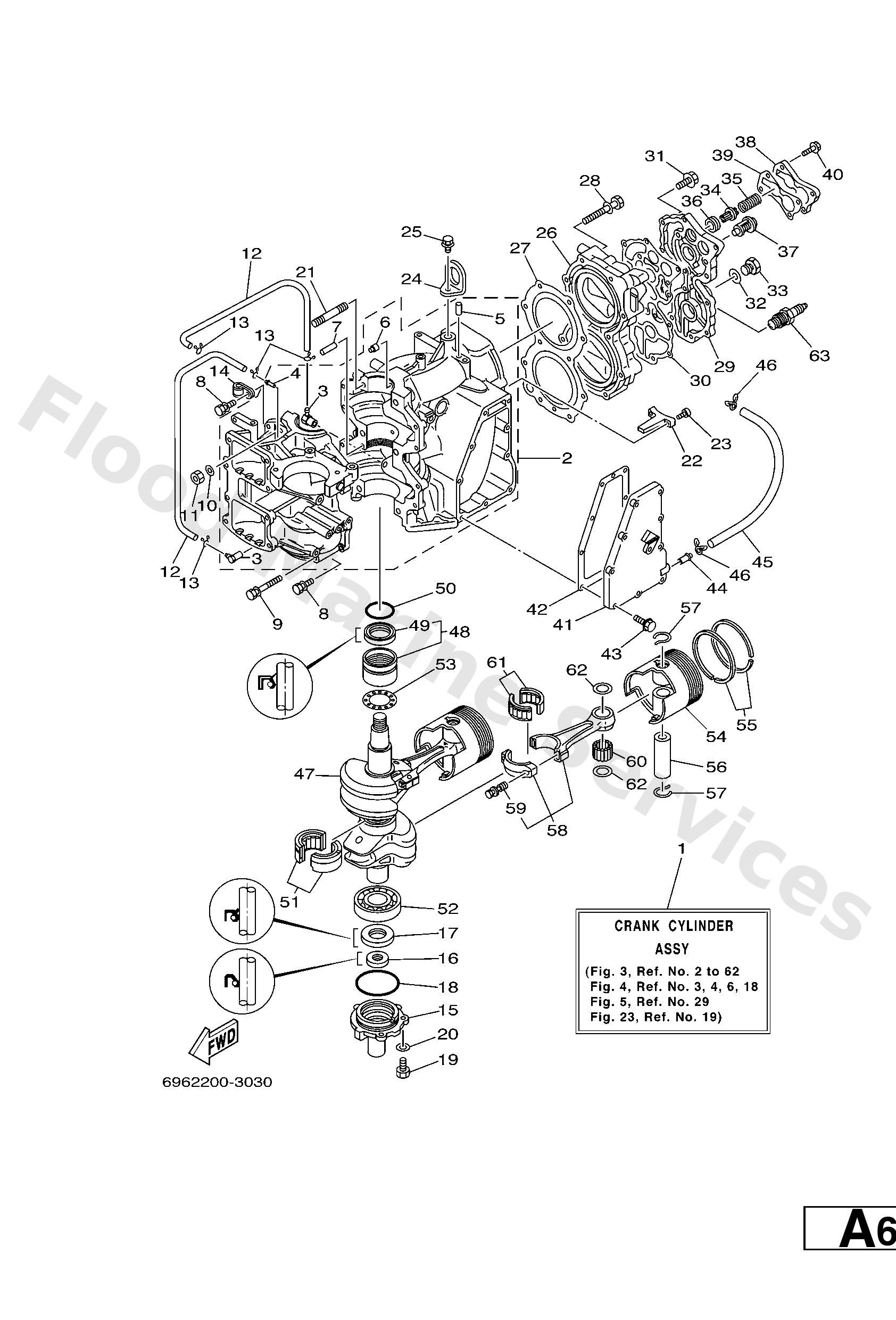 Yamaha 6A315100011S Crankcase assy