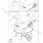 Genuine Yamaha 6AF42610014D - Top cowling assy - Supplied by Flood Marine