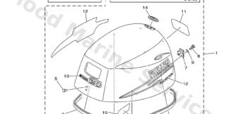 Genuine Yamaha Top cowling Assembly