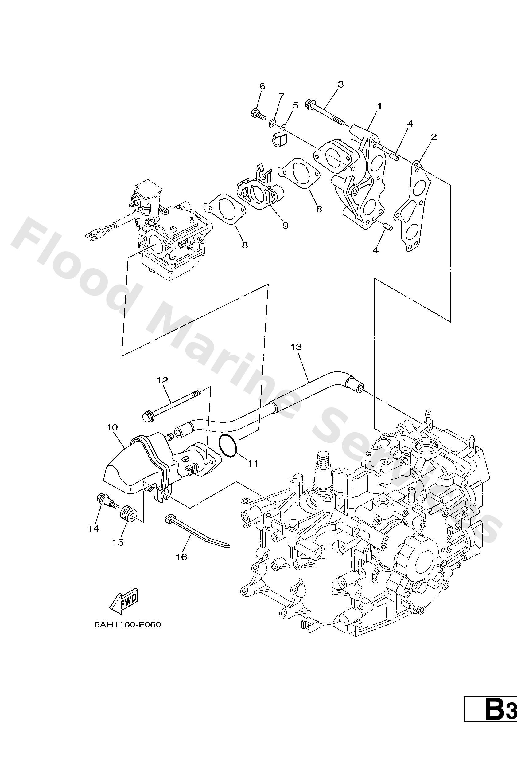 Yamaha 6AH144400000 Silencer assy, intake