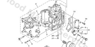 Genuine Yamaha 6AH15100001S - Crankcase assy - Supplied by Flood Marine