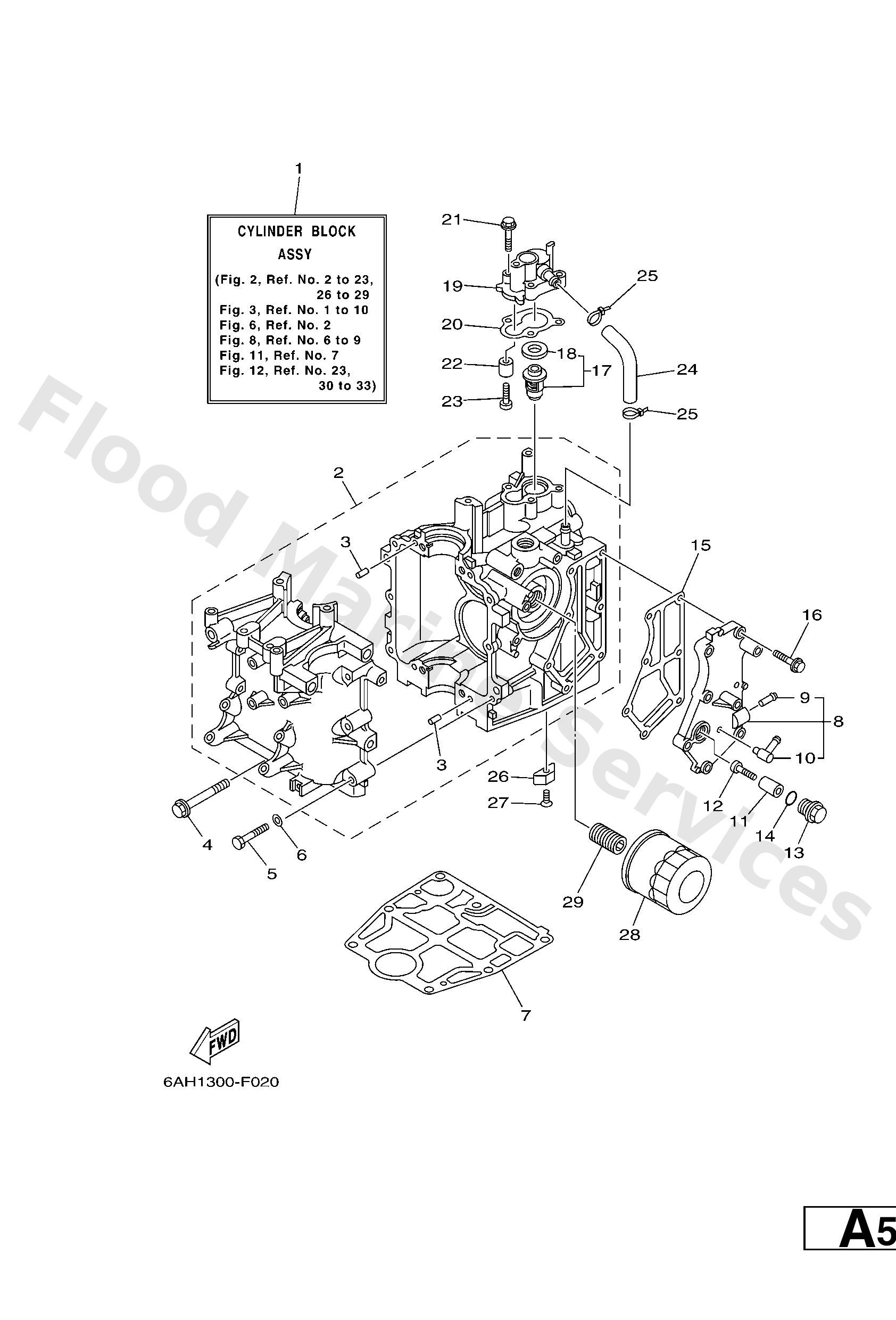 Yamaha 6AH15100001S Crankcase assy