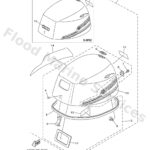 Genuine Yamaha 6AH4261A1000 - Top cowling w/o graphics - Supplied by Flood Marine