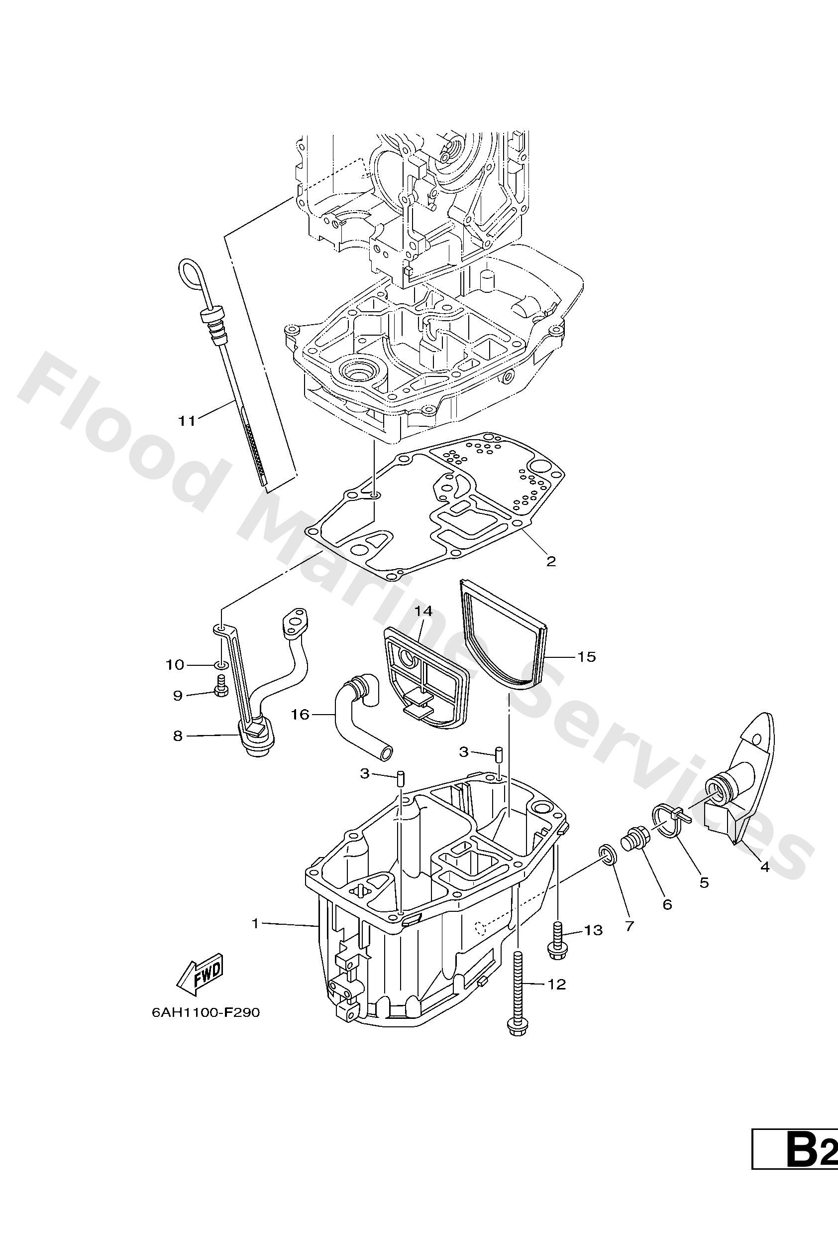 Yamaha 6AH451150000 Gasket, upper casing