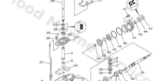 Genuine Yamaha 6AH45311008D - Casing, lower - Supplied by Flood Marine