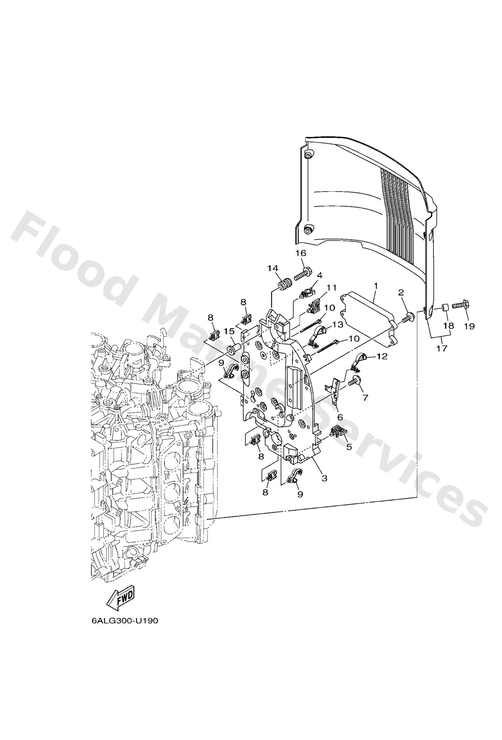 Yamaha 6AL8591A3000 Engine control unit assy