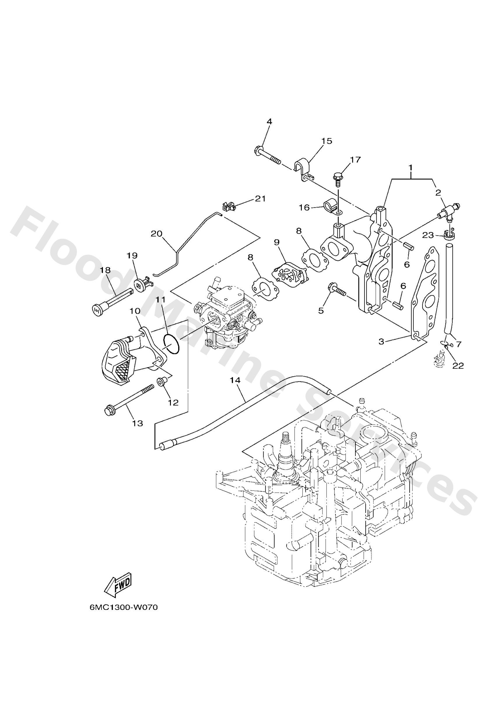 Yamaha 6AU144400000 Silencer assy, intake