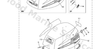 Genuine Yamaha Top cowling Assembly