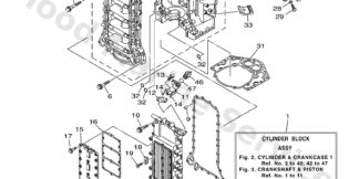 Genuine Yamaha 6AW151000200 - Crankcase assy - Supplied by Flood Marine