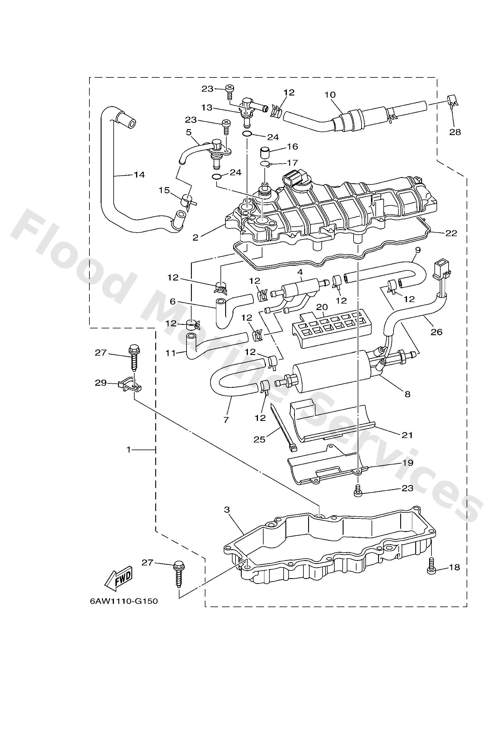Yamaha 6AW244100000 Fuel pump assy