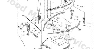 Genuine Yamaha 6AW42610008D - Top cowling assy - Supplied by Flood Marine