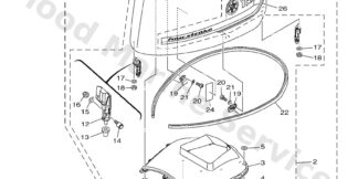 Genuine Yamaha 6AW426102000 - Top cowling assy - Supplied by Flood Marine