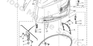 Genuine Yamaha Top cowling Assembly