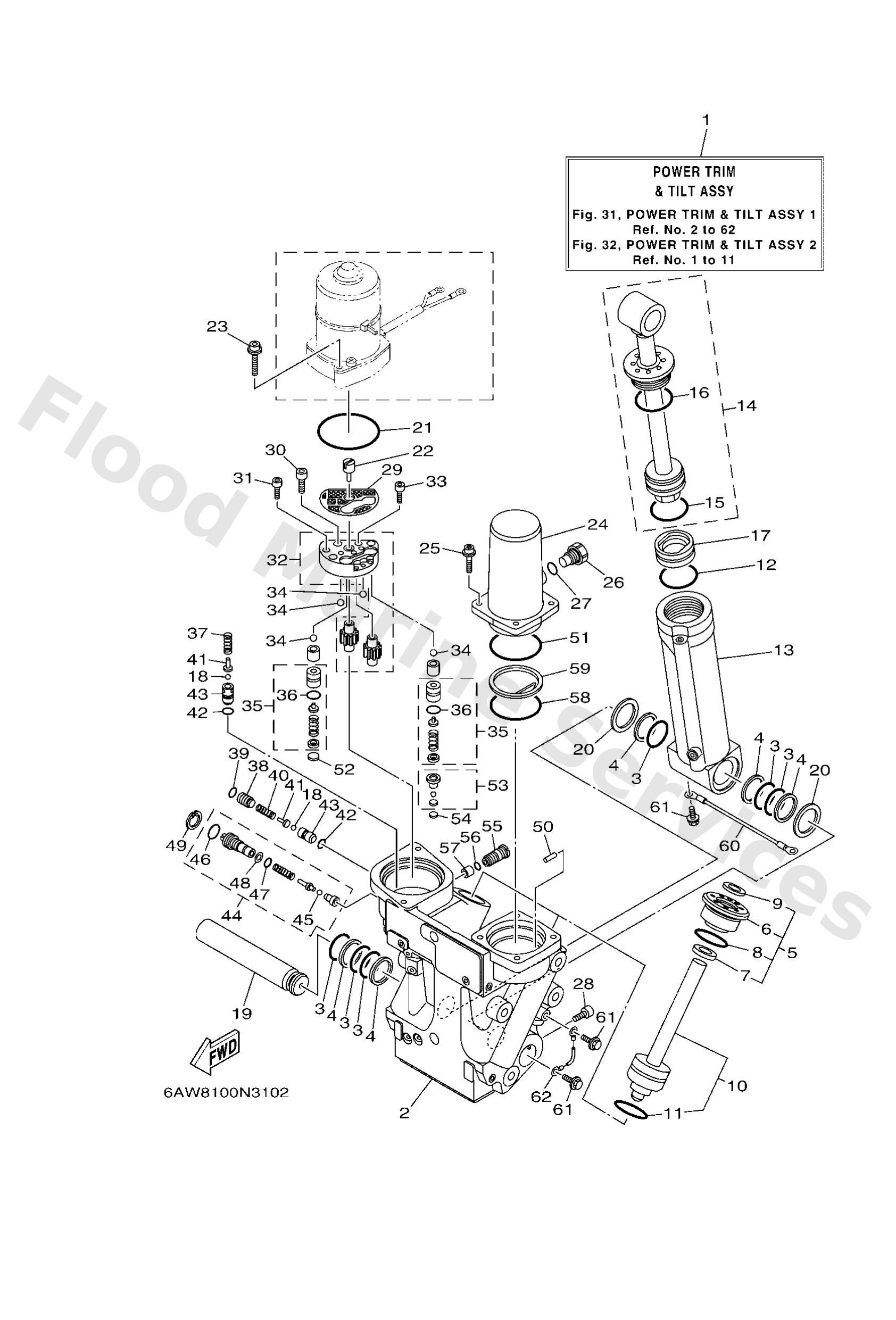 Yamaha 6AW438300000 Gear pump assy