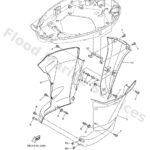 Genuine Yamaha 6AW45151018D - Cover, upper casing - Supplied by Flood Marine