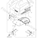 Genuine Yamaha 6BB426100000 - Top cowling assy - Supplied by Flood Marine