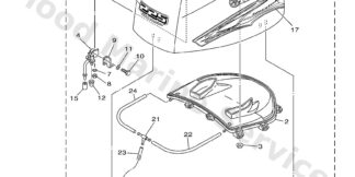 Genuine Yamaha Top cowling Assembly