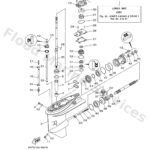 Genuine Yamaha 6BG45300128D - Lower unit assy - Supplied by Flood Marine