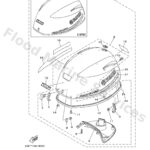 Genuine Yamaha 6BL4261A0000 - Top cowling w/o graphics - Supplied by Flood Marine