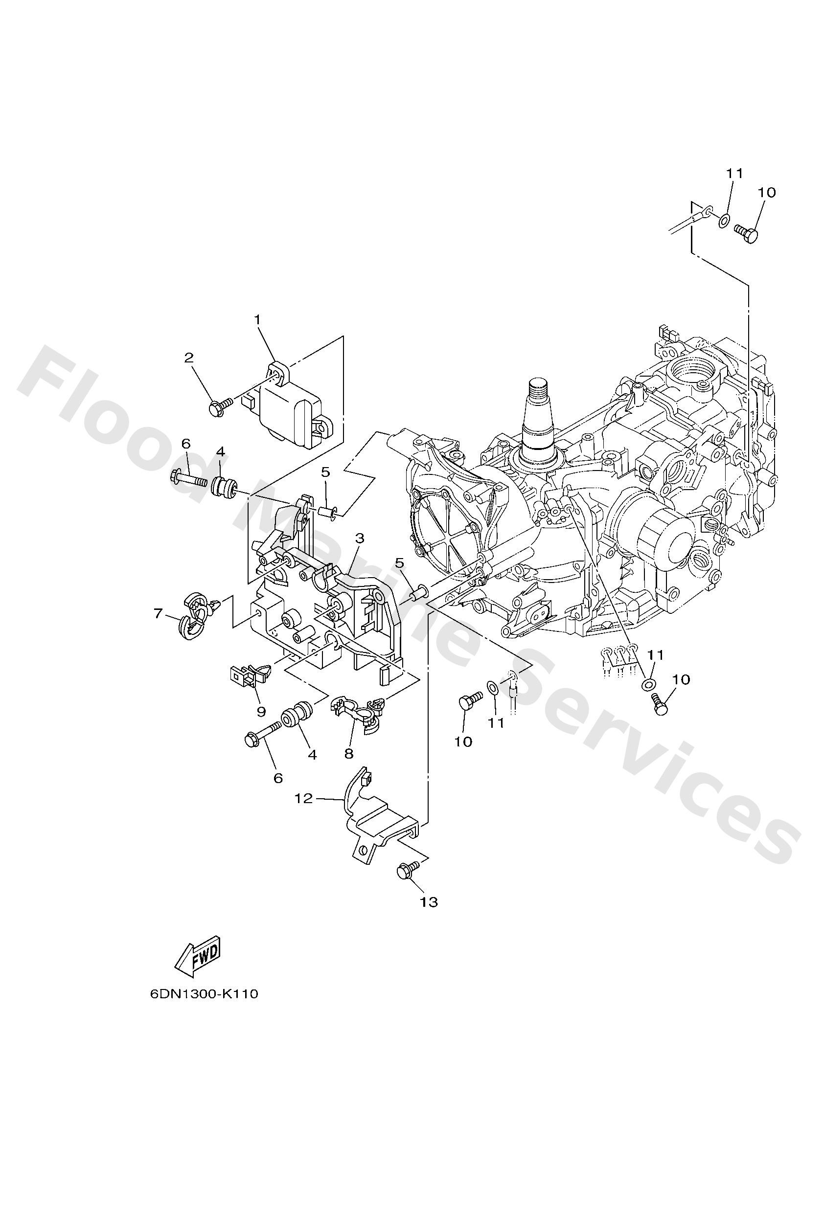 Yamaha 6BL855400000 C.d.i. unit assy